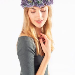 Bloemenkrans haar hawaii paars bloemen haarband