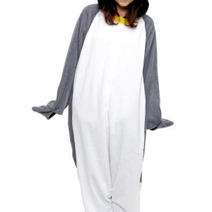 Grijze Pinguin Onesie Pinguinpak Kostuum Pak Dames Heren