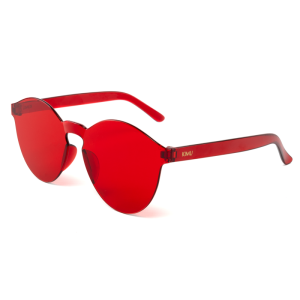 Larry Zonnebril Rood Rond Montuurloos Retro Vintage Klassiek