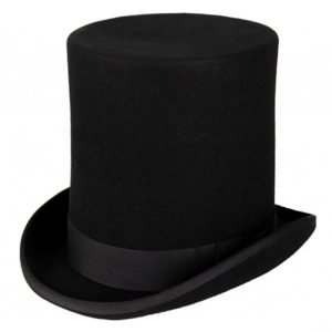 Luxe hoge hoed zwart extra hoog model tophat heren dames
