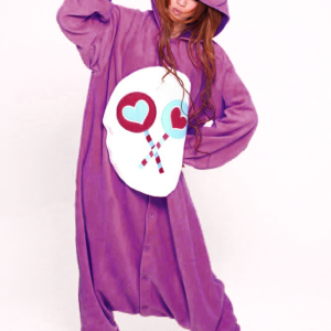 Paarse Troetel Beer Onesie Share Bear Kostuum Troetelbeertjes Pak